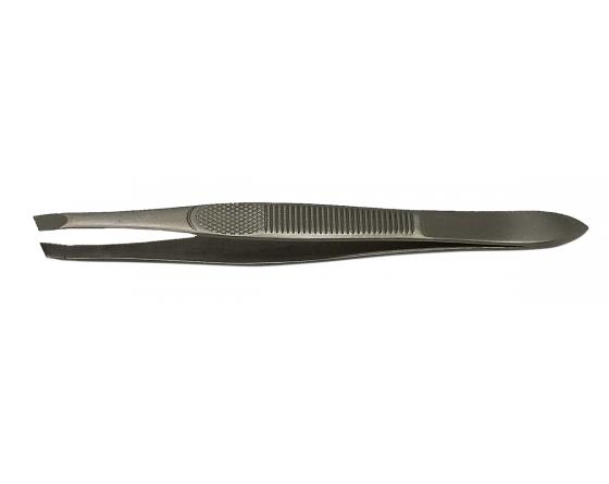 Pince à épiler Alu brossé 9 cm